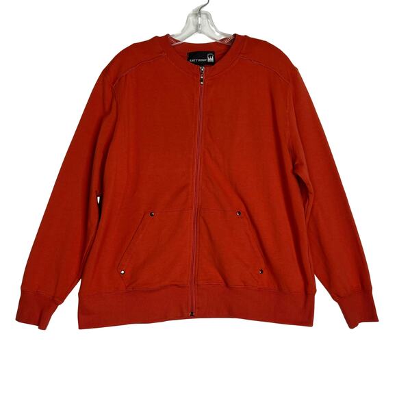 Antthony Originals Long Sleeve Full Zip Jacket Orange Womens PETITE XL - Picture 1 of 11